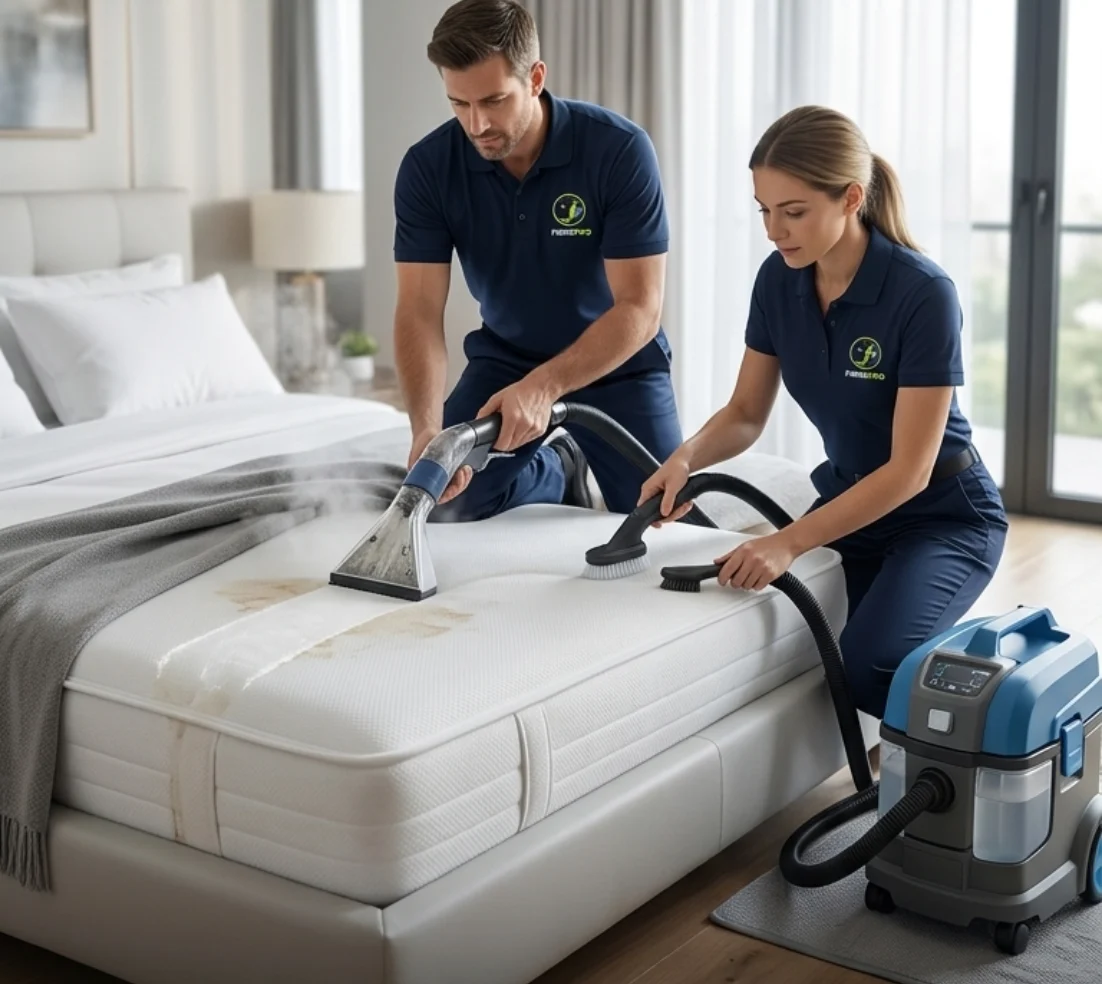 Professional mattress steam cleaning and allergen removal